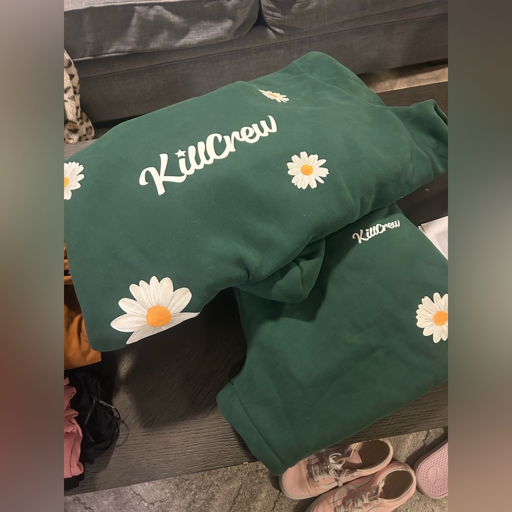 Kill Crew Dark Green Daisy Track Suit
